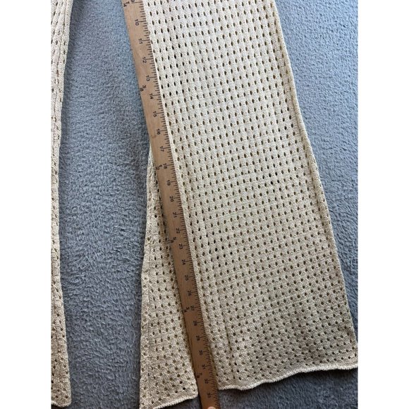 New Elan Natural Crochet Cardigan sweater / crochet pant set size M - Picture 15 of 16